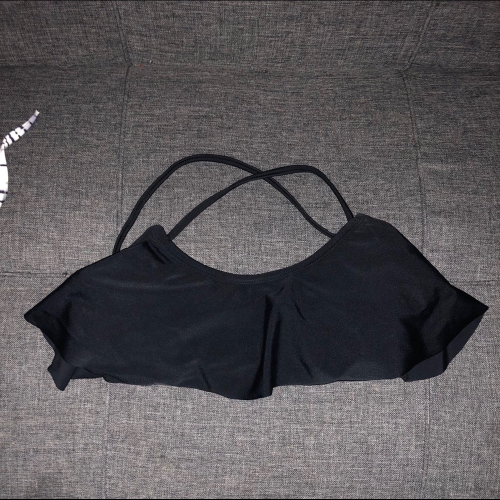 Black Ruffle bikini top